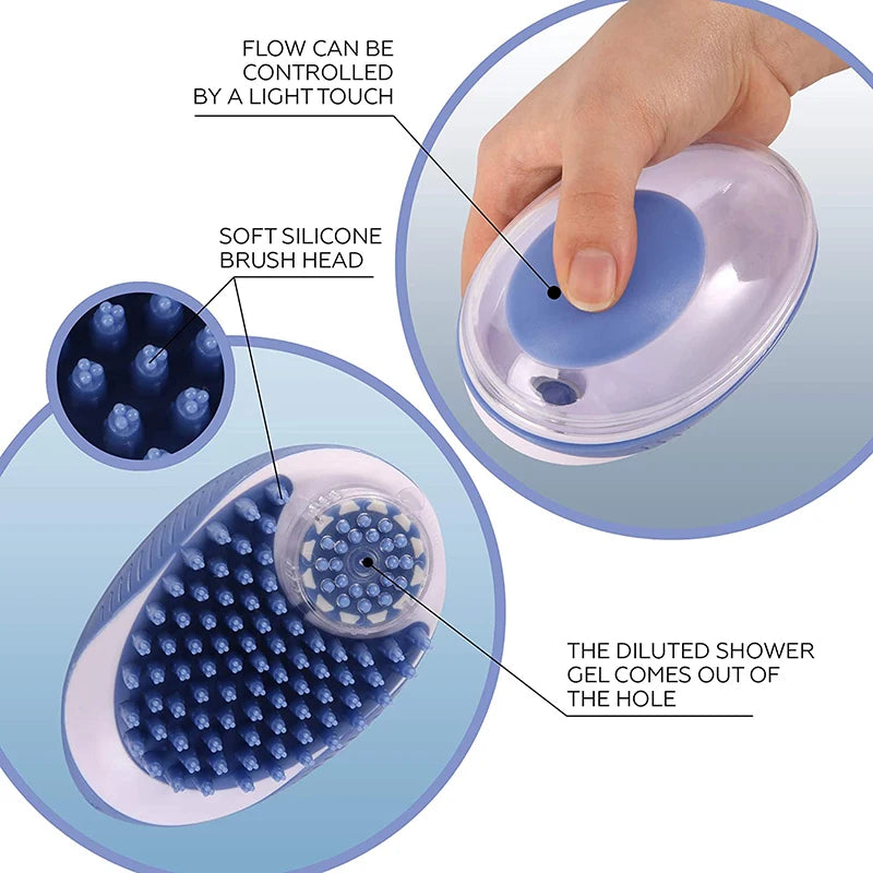 Pet Bath Brush 2-in-1 Pet SPA Massage Comb
