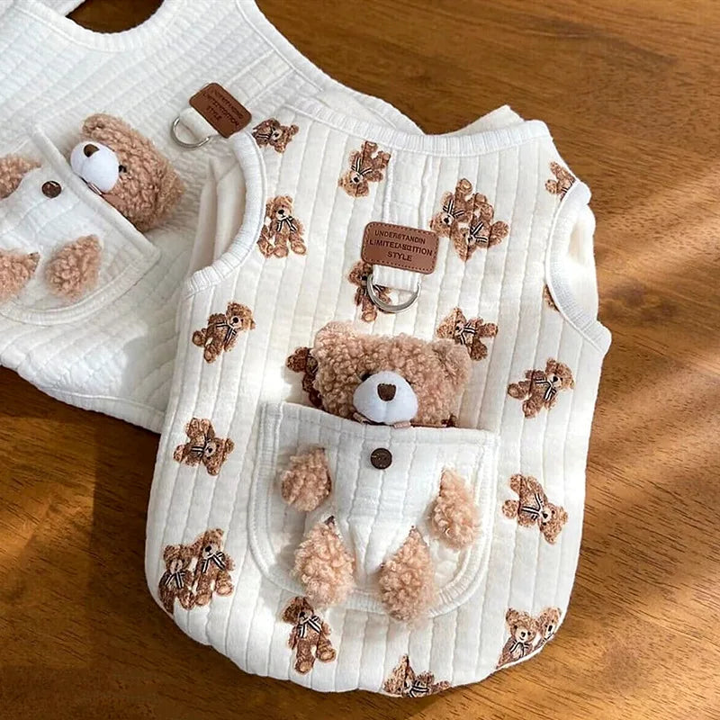 Puppy Clothes Autumn Winter Cartoon Vest for Small Dogs