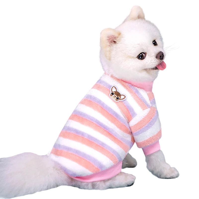 Rainbow Fleece Dog Vest Shirt