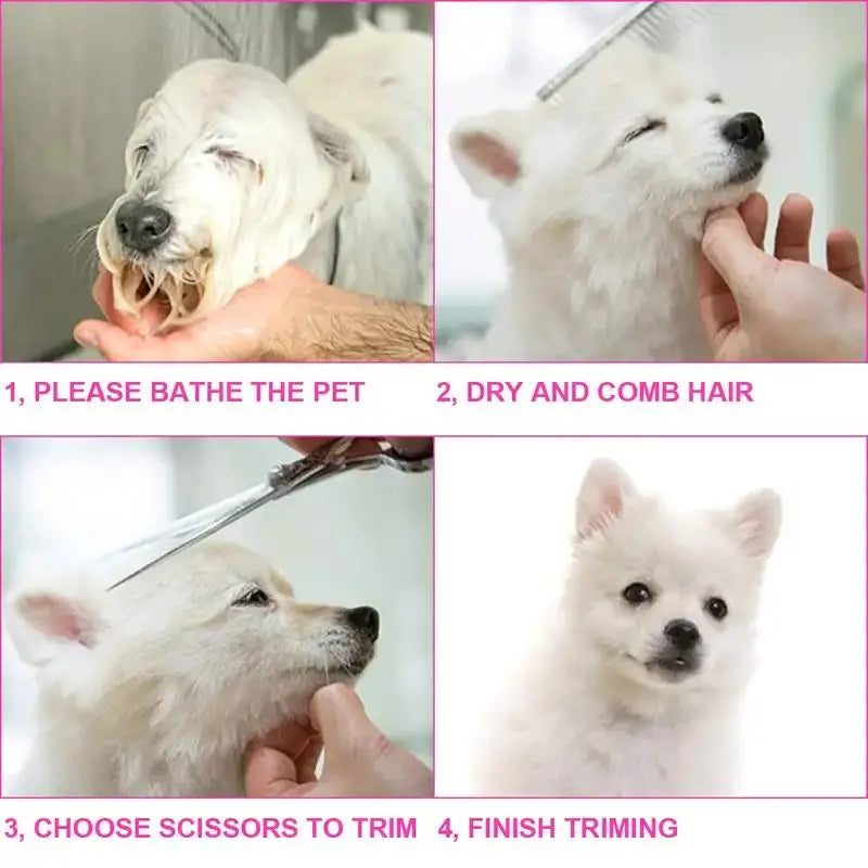 Dog Grooming Scissors Set With Safety Round Tips
