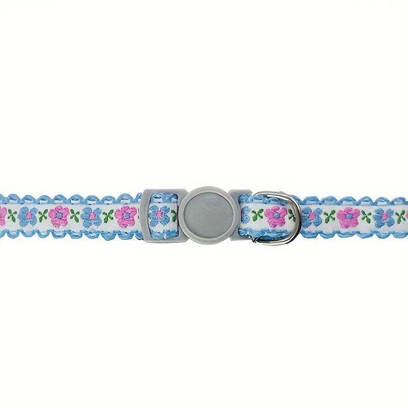 Exquisite Floral Embroidered Cat Collars