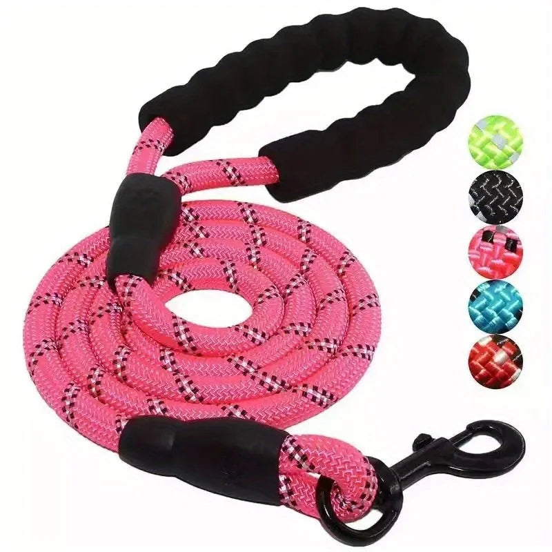 Reflective Dog Leash with Padded Handle - Heavy Duty Traction Ropefety And Contr