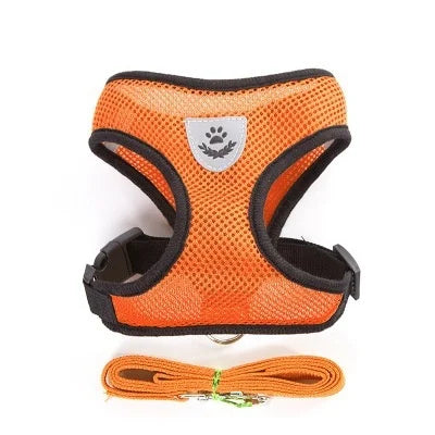 Adjustable Vest Polyester Pet Harness with Lead Leash