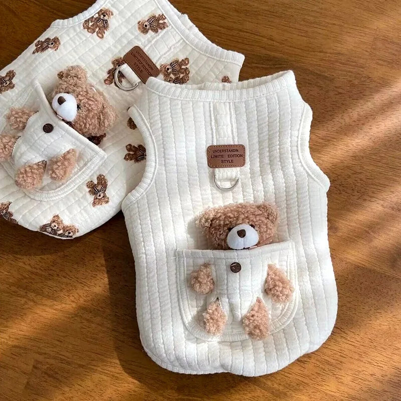 Puppy Clothes Autumn Winter Cartoon Vest for Small Dogs