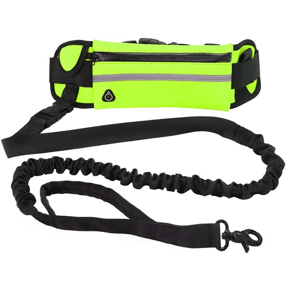 Reflective Leash with Waist Bag Retractable Elastic Belt Dog Traction Rope