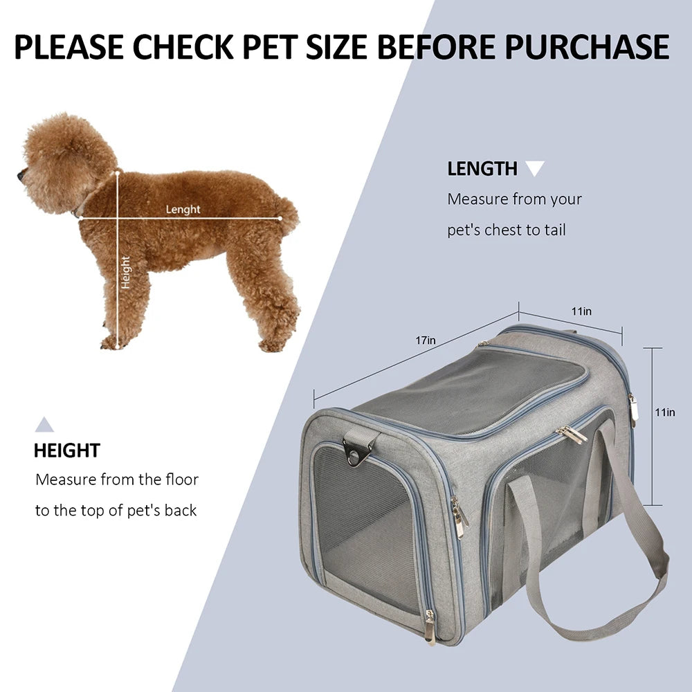Soft Side Backpack Pet Carrier Bag