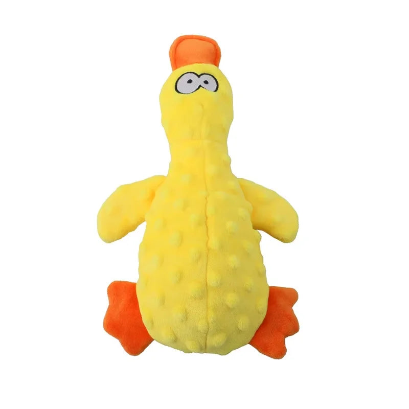 Yellow Duck Puppy Squeaky Interactive Stuffed Toy