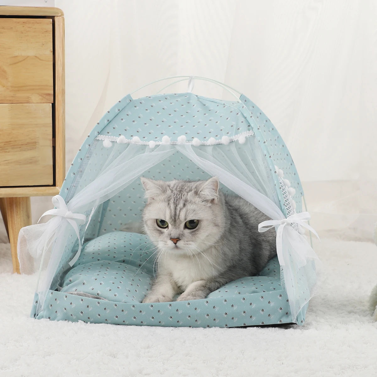 Pet Tent Bed for Cats - Warm Winter Cushion Sofa Basket