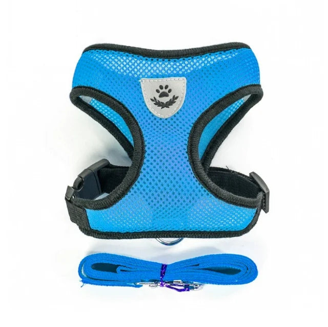 Adjustable Vest Polyester Pet Harness with Lead Leash