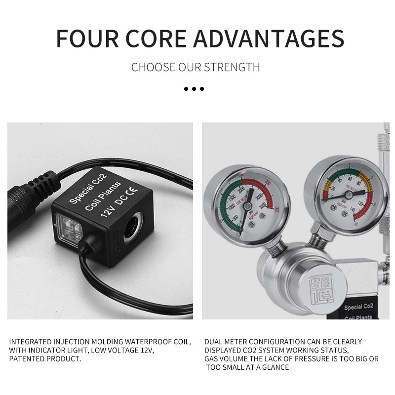 DIY Aquarium CO2 Regulator Solenoid Valve Kit Check Valve Fish Tank