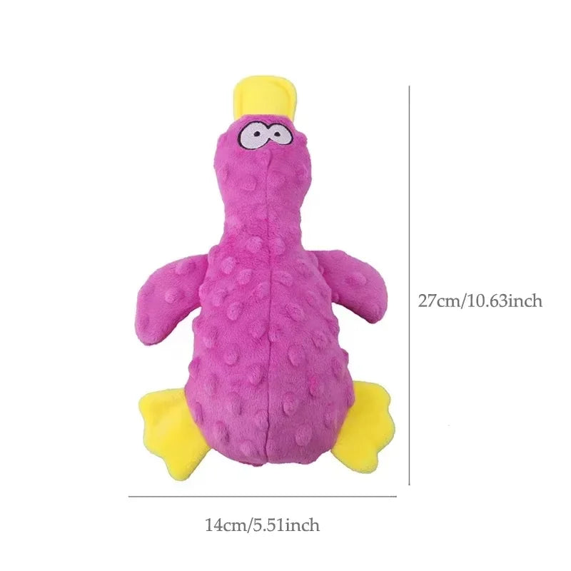 Yellow Duck Puppy Squeaky Interactive Stuffed Toy
