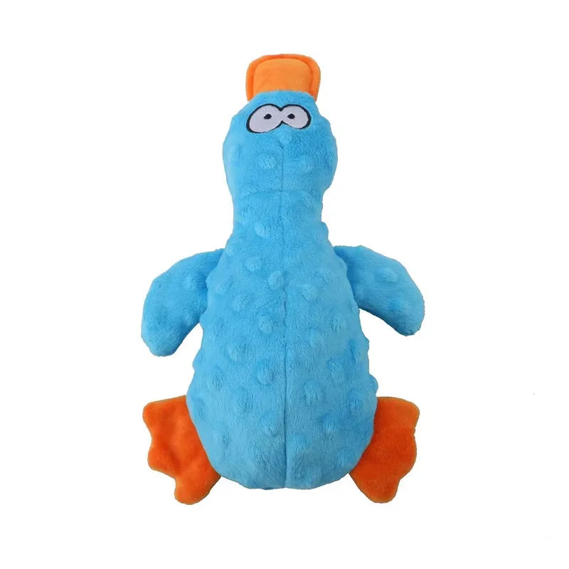 Yellow Duck Puppy Squeaky Interactive Stuffed Toy
