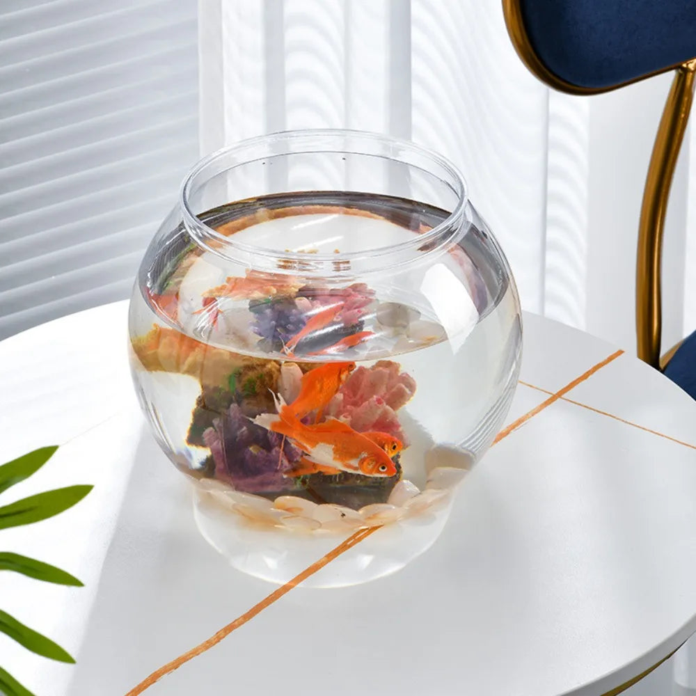 Clear Transparent Round Fish Tank