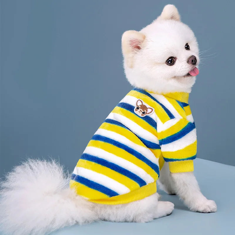 Rainbow Fleece Dog Vest Shirt