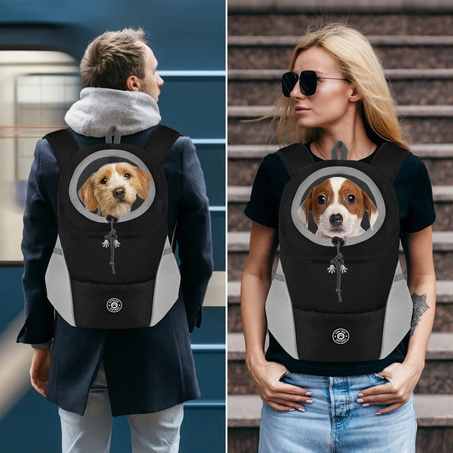 Portable dog Double Shoulder bag