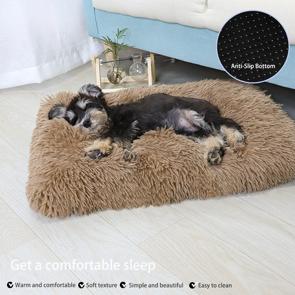 Washable Plush Pet Crate Bed