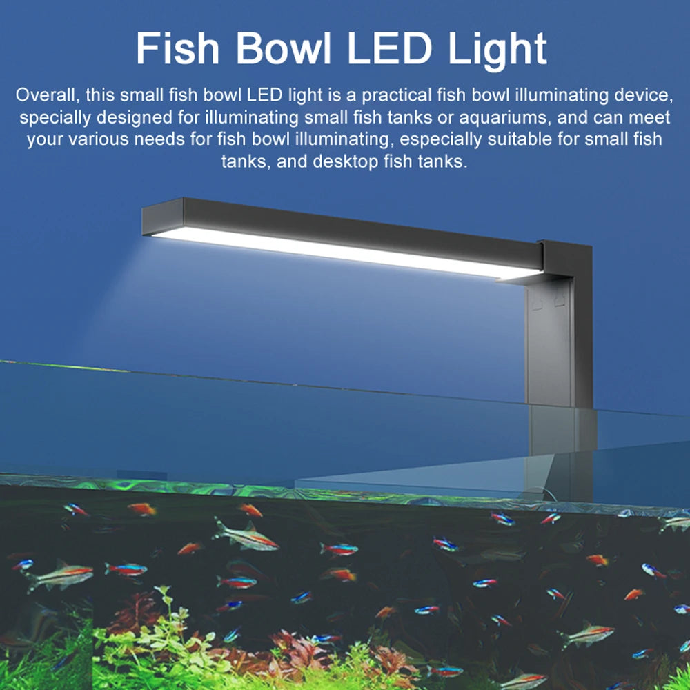 ABS Small Fish Bowl LED Light Desktop Aquarium Fill Light