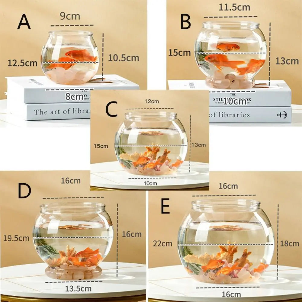 Clear Transparent Round Fish Tank