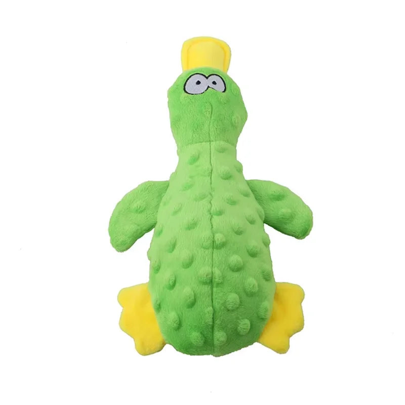 Yellow Duck Puppy Squeaky Interactive Stuffed Toy