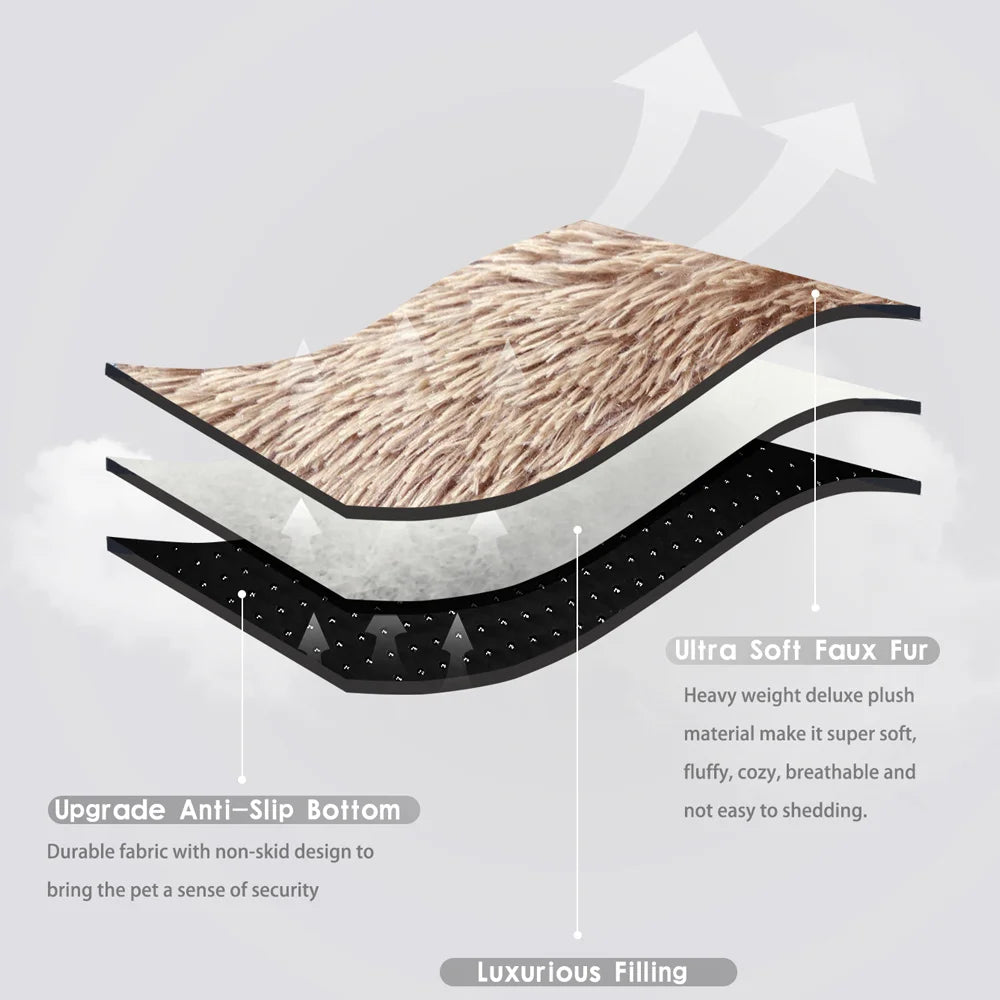 Washable Plush Pet Crate Bed