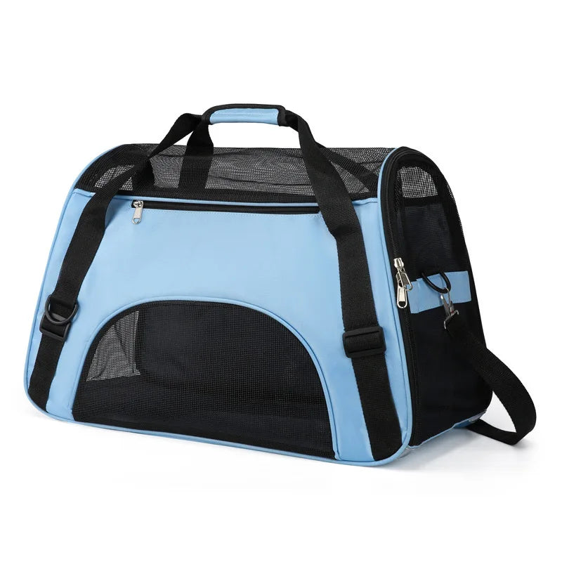 Portable Pet Carrier Bag for Small Dogs & Cats - Travel Handbag with Breathable Mesh