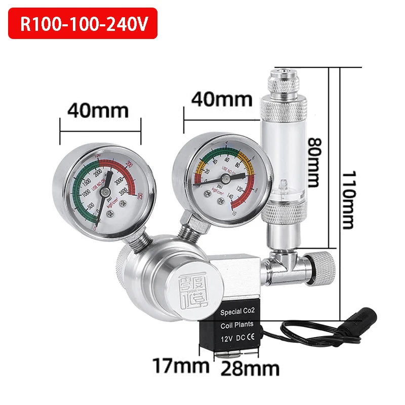 DIY Aquarium CO2 Regulator Solenoid Valve Kit Check Valve Fish Tank