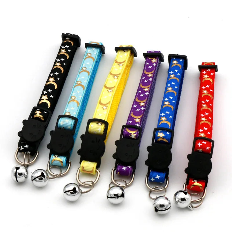 Adjustable Safety Bell Cartoon Star Kitten Collar