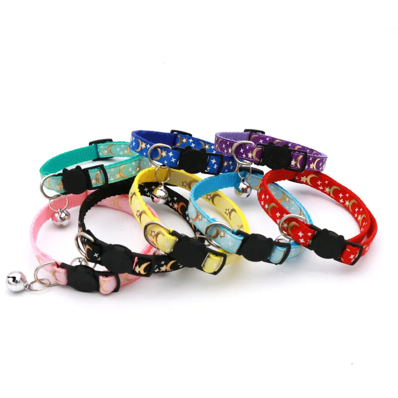 Adjustable Safety Bell Cartoon Star Kitten Collar