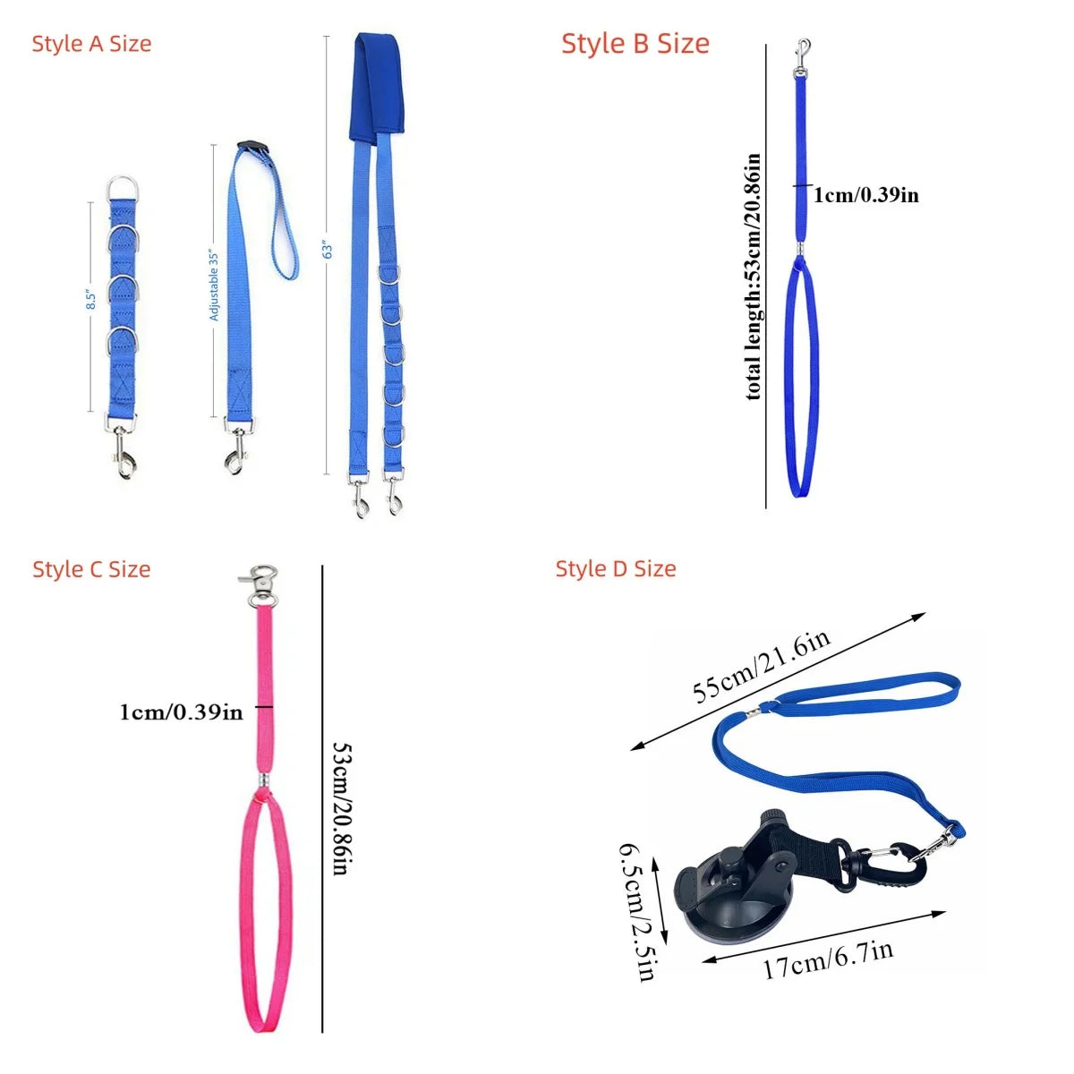 Portable Adjustable Dog Harness with D-Rings & Grooming Strap