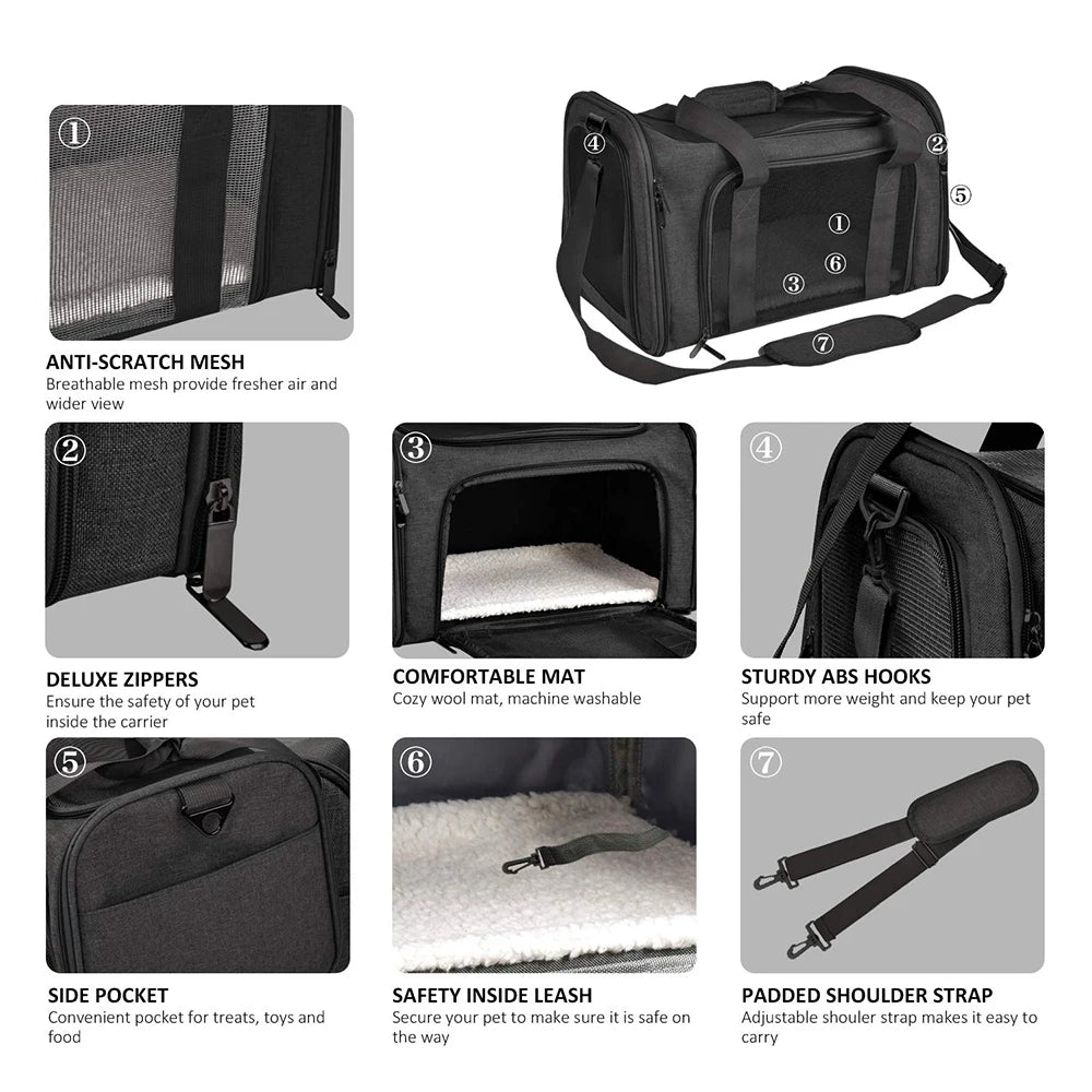 Collapsible Travel Large Cat Carriers