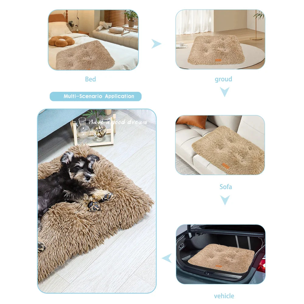 Washable Plush Pet Crate Bed