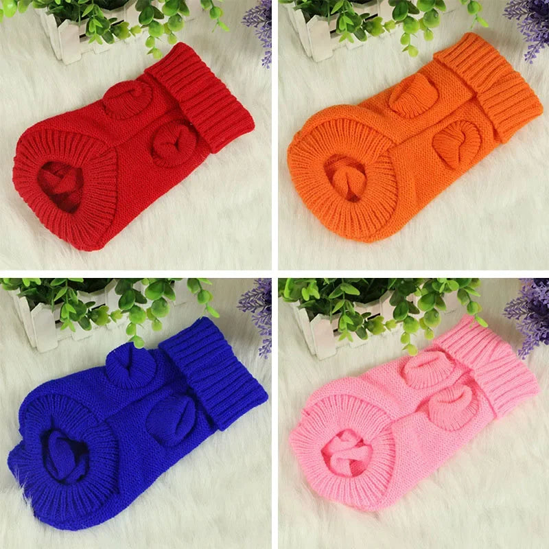 Winter Clothes Knitted Pet Clothes