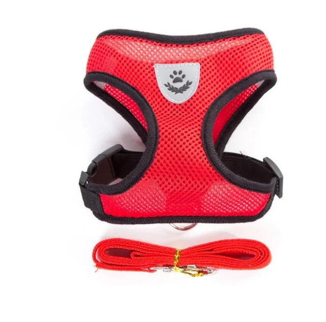 Adjustable Vest Polyester Pet Harness with Lead Leash