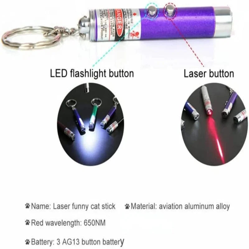 Pet Pointer Red Light Laser LED Training Torch Pet Toys