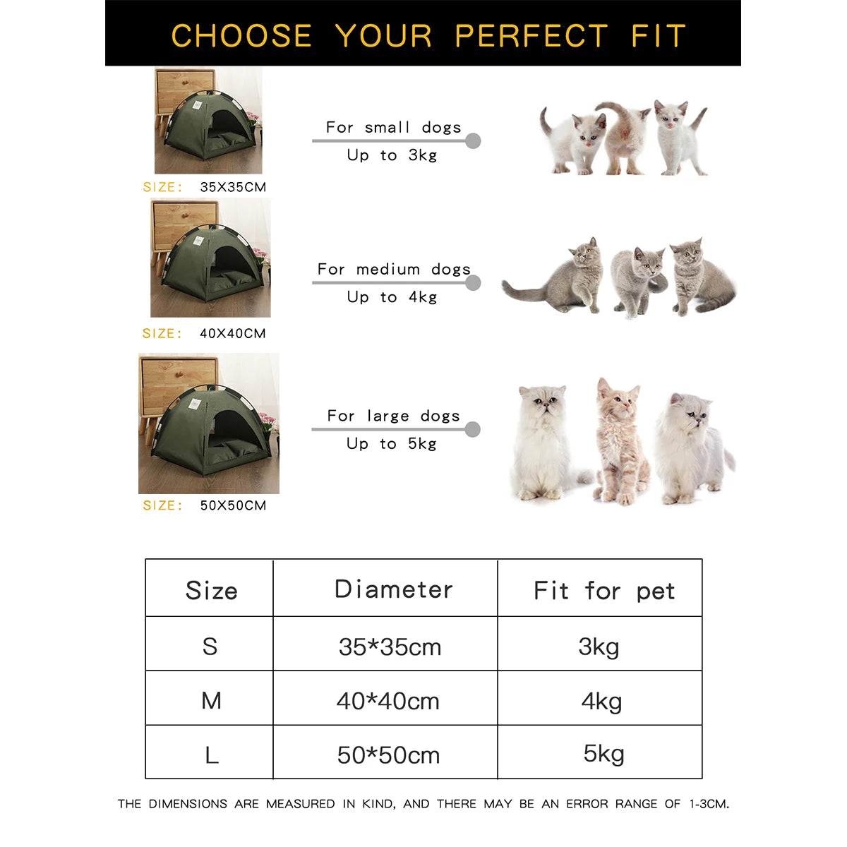 Pet Tent Bed for Cats - Warm Winter Cushion Sofa Basket