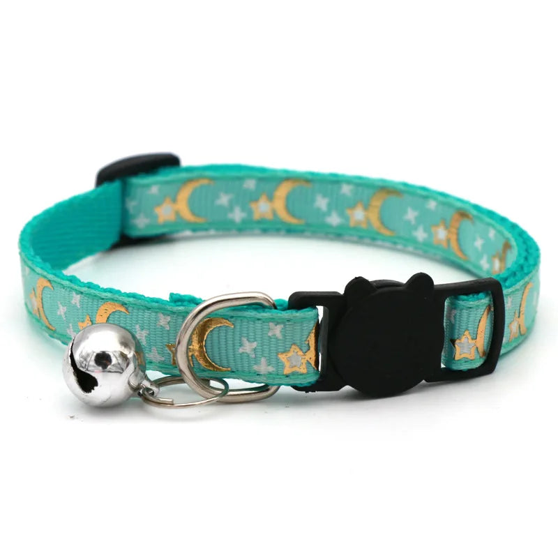 Adjustable Safety Bell Cartoon Star Kitten Collar