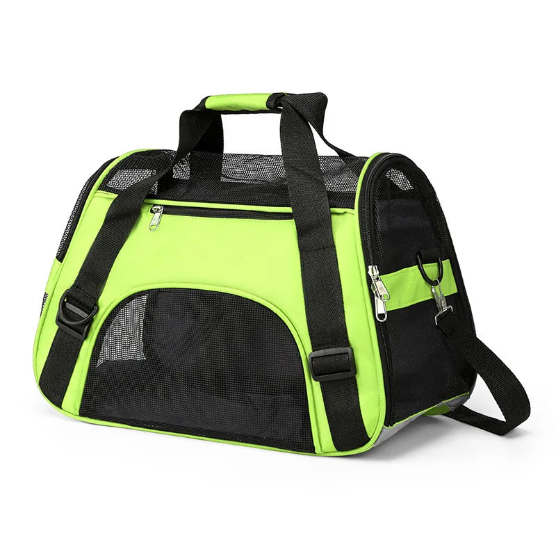 Portable Pet Carrier Bag for Small Dogs & Cats - Travel Handbag with Breathable Mesh