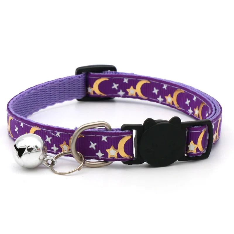 Adjustable Safety Bell Cartoon Star Kitten Collar