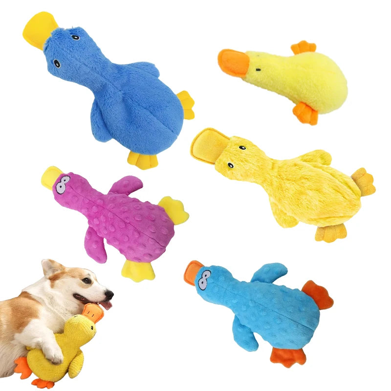 Yellow Duck Puppy Squeaky Interactive Stuffed Toy