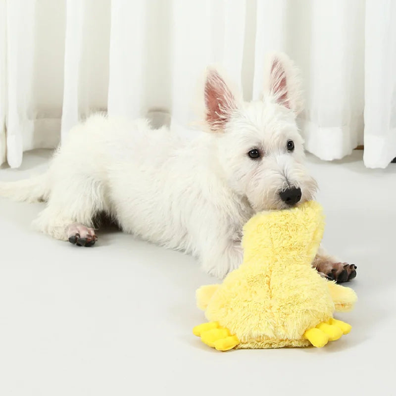 Yellow Duck Puppy Squeaky Interactive Stuffed Toy