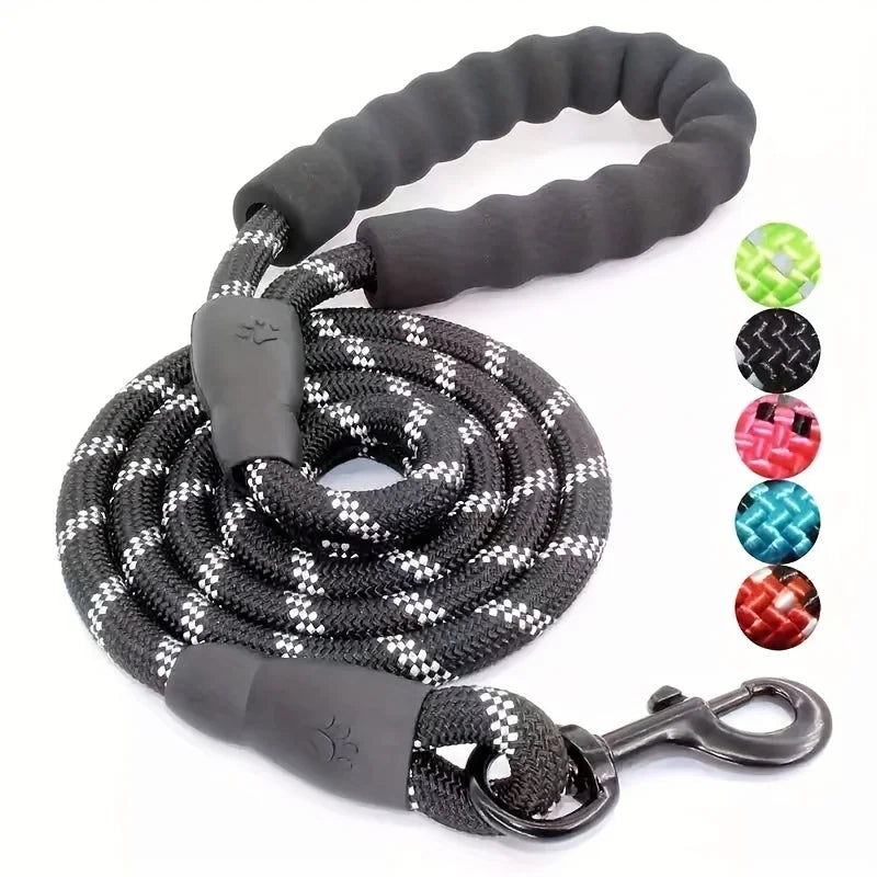 Reflective Dog Leash with Padded Handle - Heavy Duty Traction Ropefety And Contr
