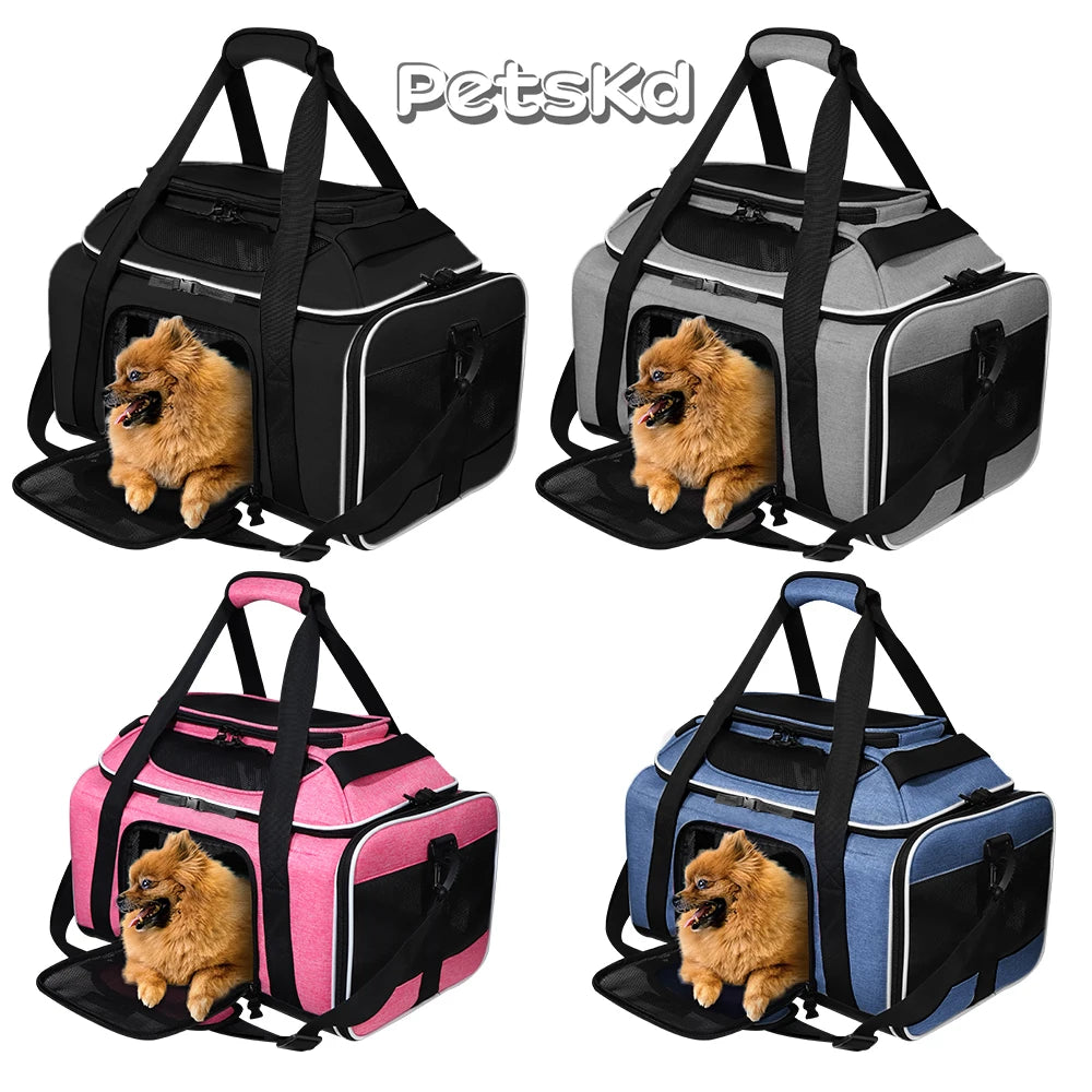 Petskd Expandable Pet Carrier - USA Airlines Approved