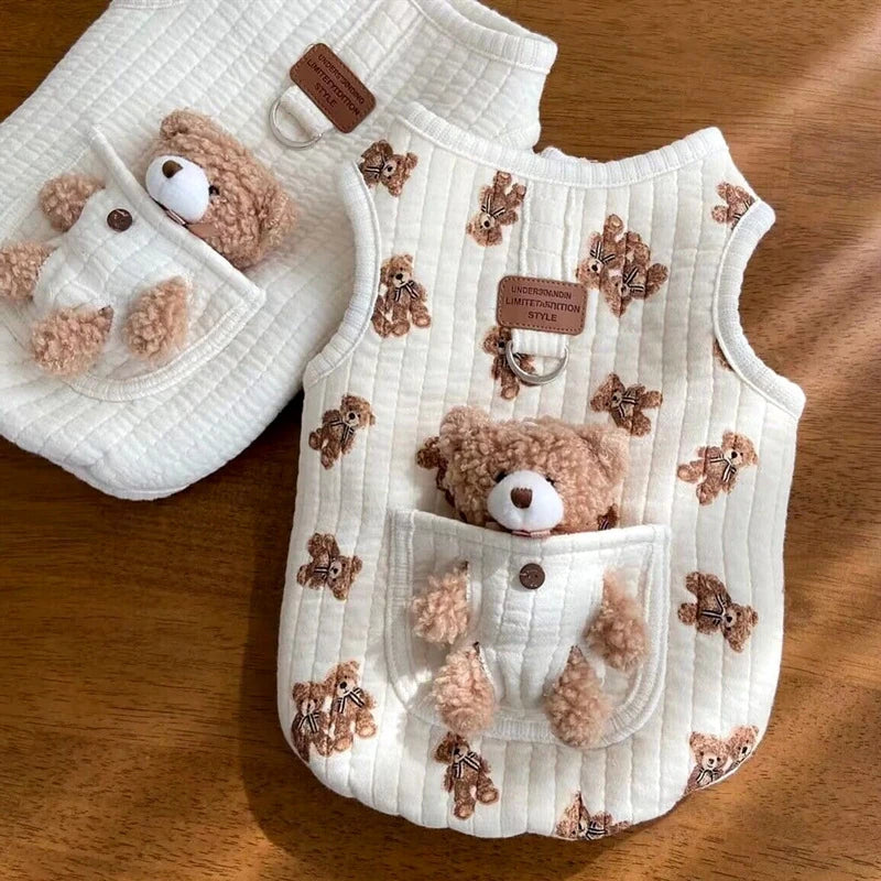 Puppy Clothes Autumn Winter Cartoon Vest for Small Dogs