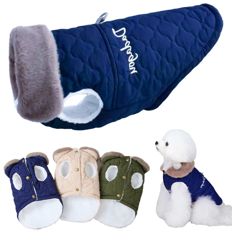 Warm Fleece Dog Jacket Vest - Winter Coat for Small & Medium Dogs