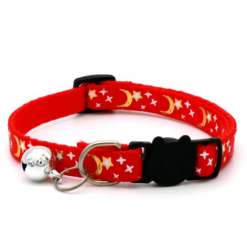 Adjustable Safety Bell Cartoon Star Kitten Collar