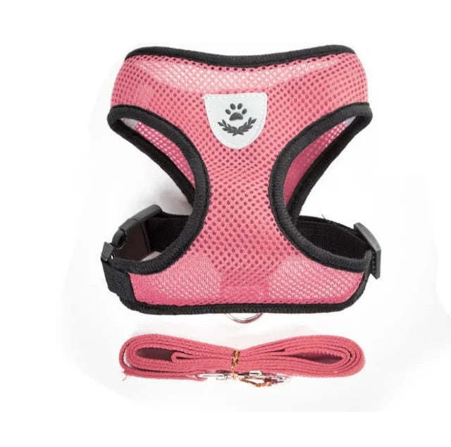 Adjustable Vest Polyester Pet Harness with Lead Leash
