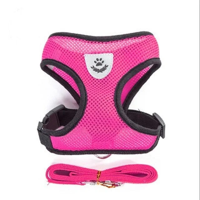 Adjustable Vest Polyester Pet Harness with Lead Leash