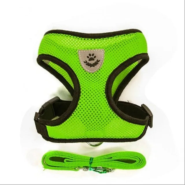 Adjustable Vest Polyester Pet Harness with Lead Leash