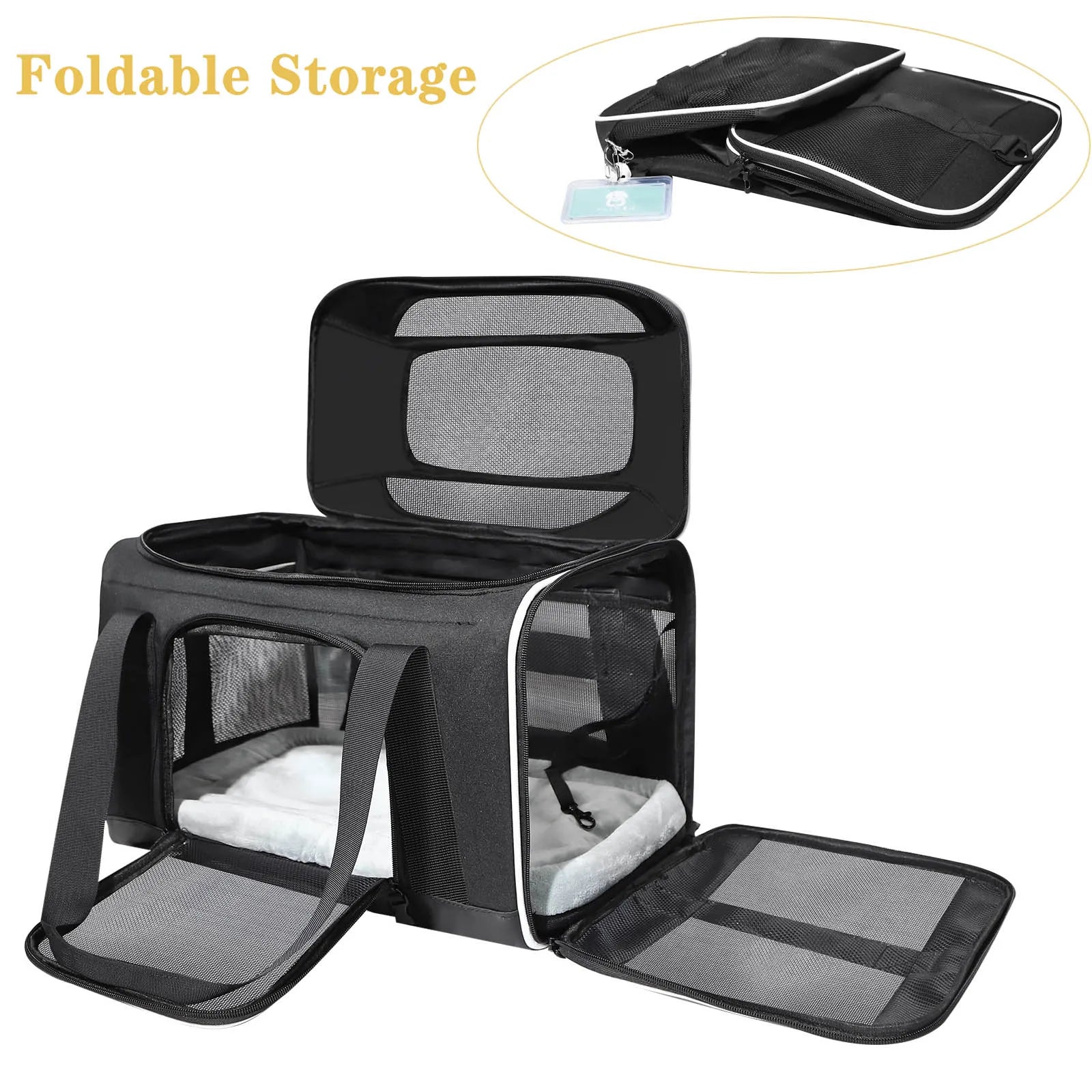 Petskd Expandable Pet Carrier - USA Airlines Approved