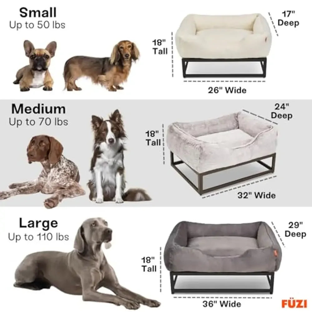 Elevated Luxury Dog Bed Removable Washable Cover